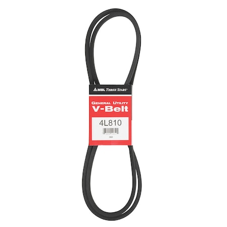 Mbl Mitsuboshi FHP General Utility V-Belt 0.5 in. W X 81 in. L For Fractional Horsepower Motors 4L810A